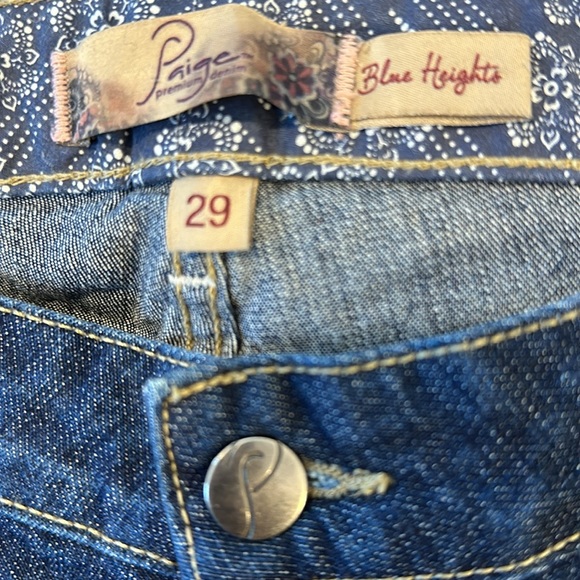 Paige premium denim blue heights mid rise jeans - Picture 8 of 9
